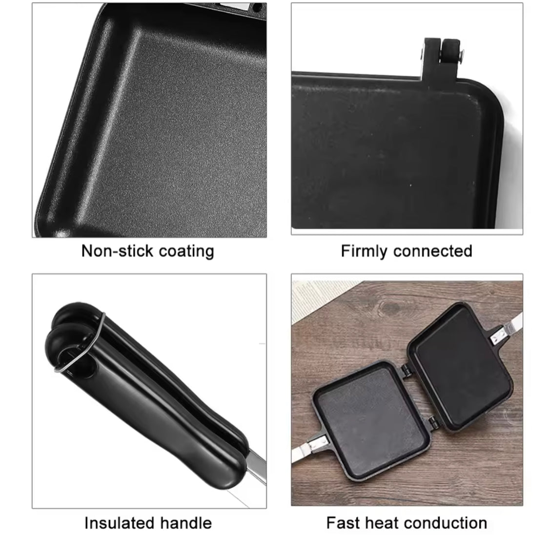 Double Sided Sandwich Maker, Non Stick Iron Bread Toast Machine, Manual Mini Sandwich Maker, Portable Sandwich Maker Machine Double Sided Sandwich Maker, Non Stick Iron Bread Toast Machine, Manual Mini Sandwich Maker, Portable Sandwich Maker Machine